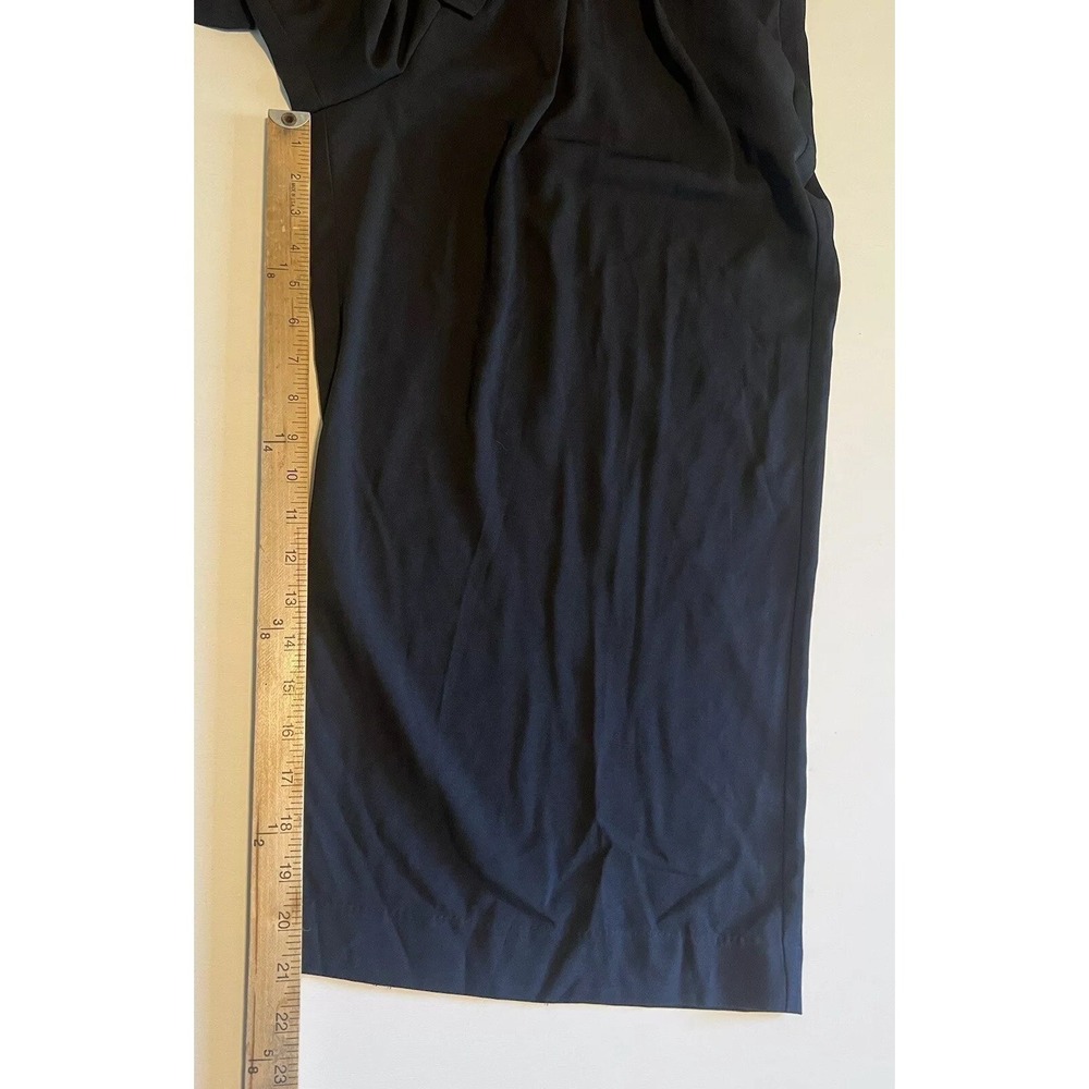 WORTHINGTON‎ WOMENS WIDE LEG CROP SIZE XL PULL ON PLEATED BLACK WORK CAREER - Picture 7 of 7